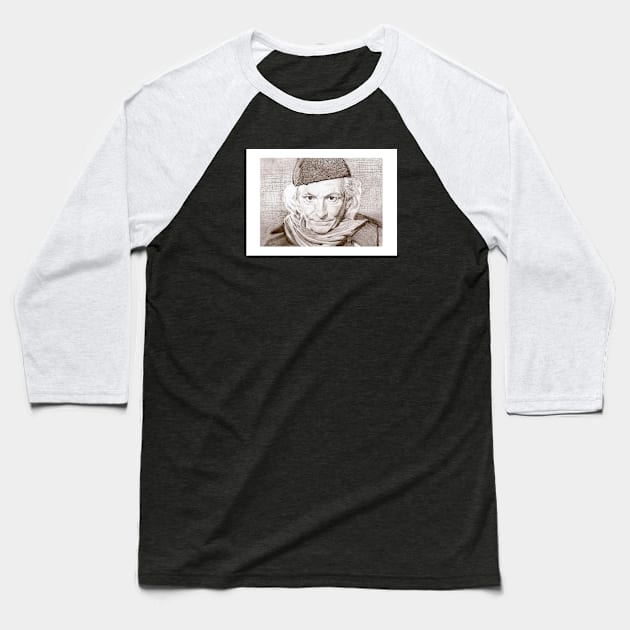 William Hartnell Baseball T-Shirt by Grant Hudson